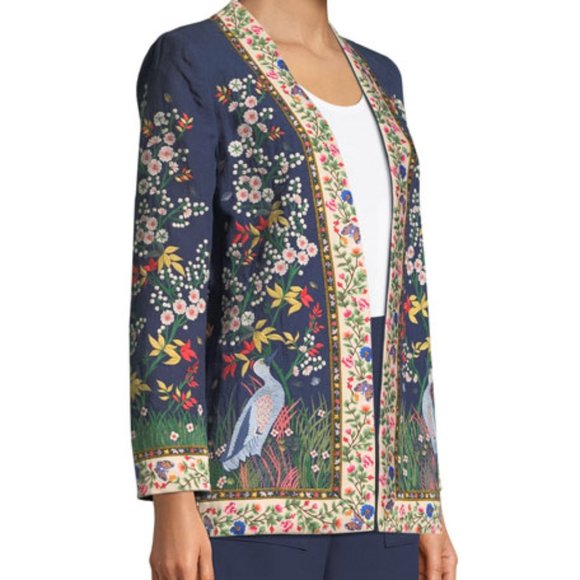 Alice + Olivia Jackets & Blazers - Alice & Olivia Jenice Floral-Embroidered Blazer